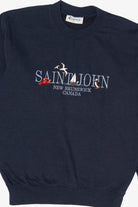 Vintage Navy Blue Saint John New Brunswick Canada Sweatshirt (1990s)