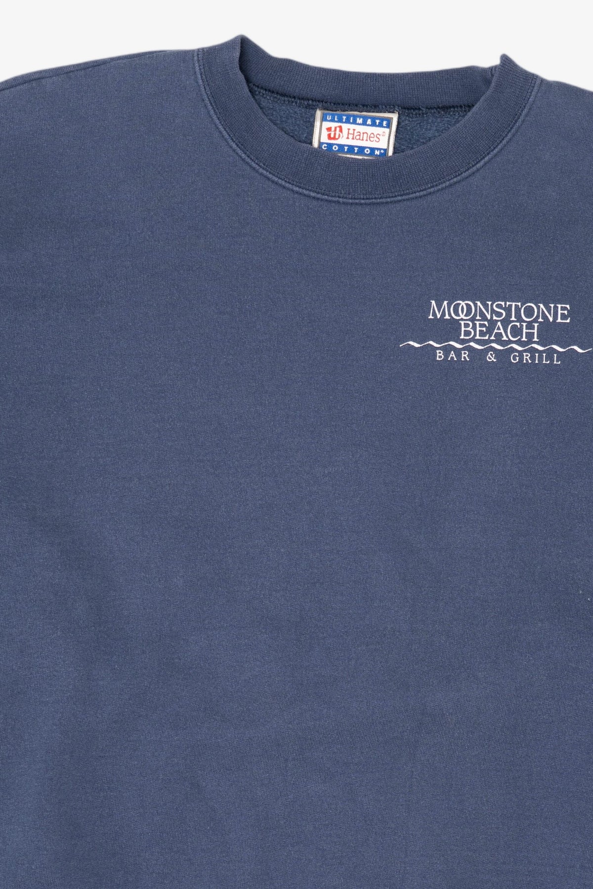 Vintage Navy Blue Moonstone Beach Bar & Grill California Sweatshirt (1990s)