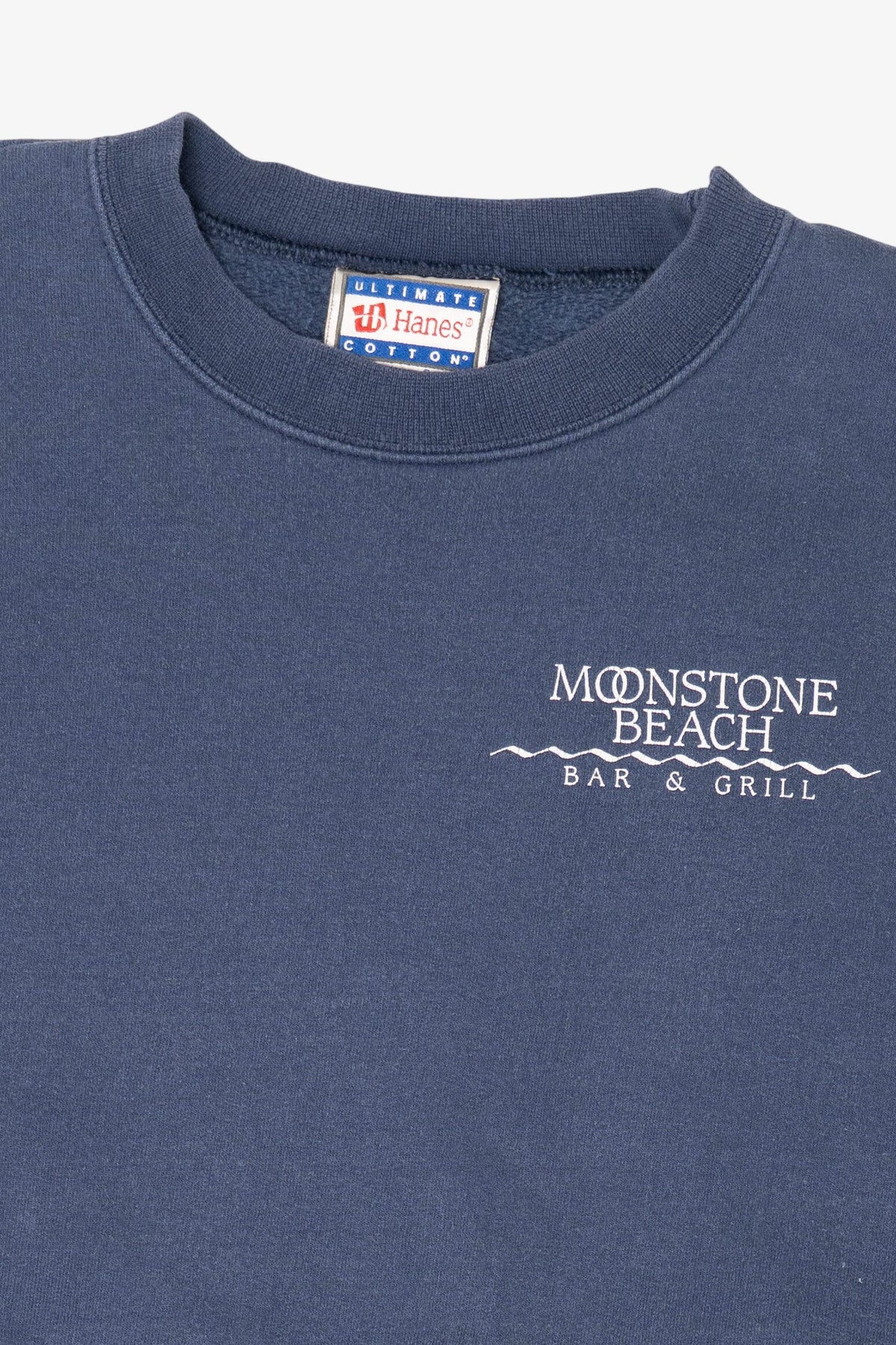 Vintage Navy Blue Moonstone Beach Bar & Grill California Sweatshirt (1990s)