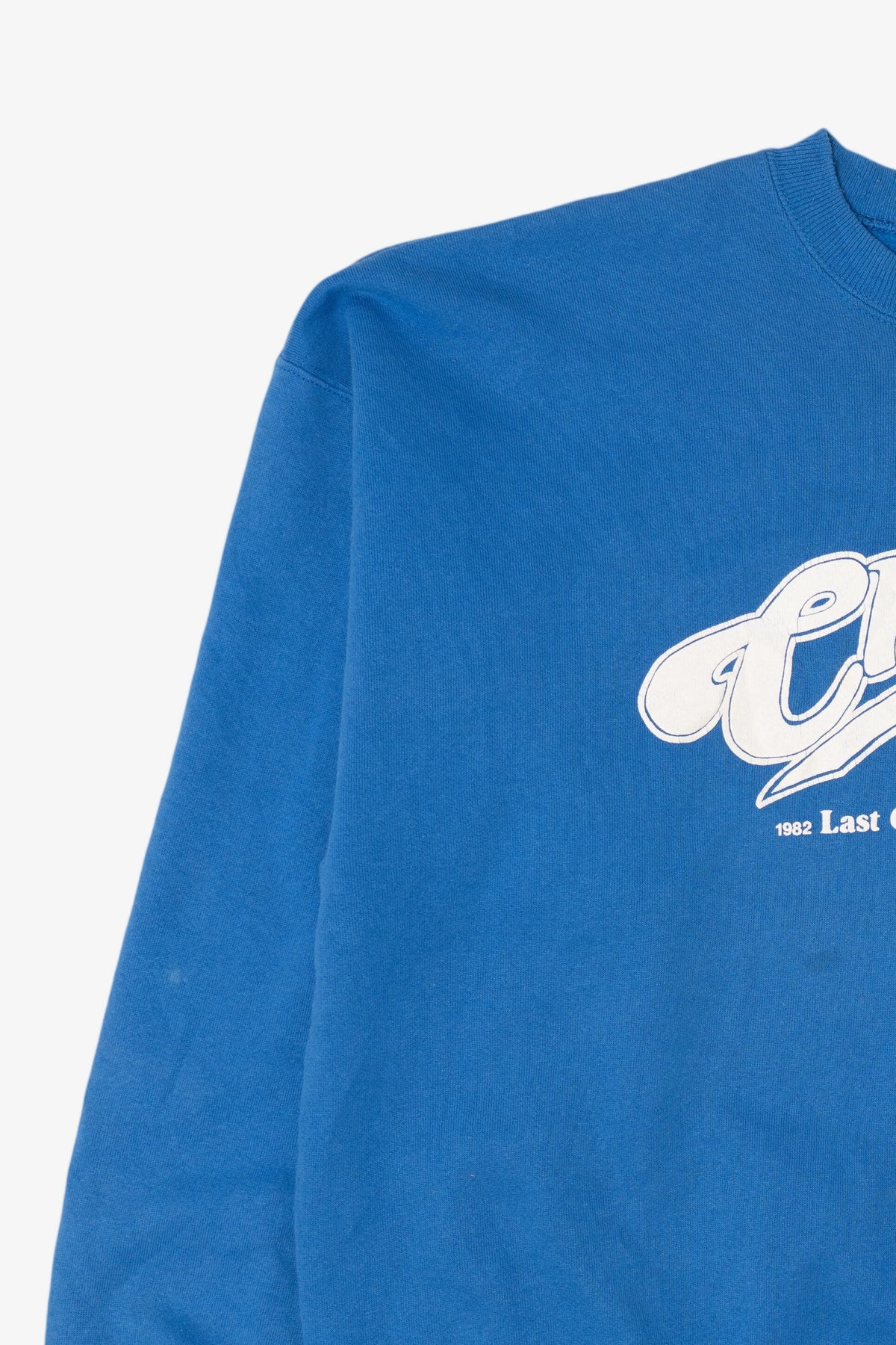 Vintage Blue Cheers Boston "Last Call" Sweatshirt (1990s)