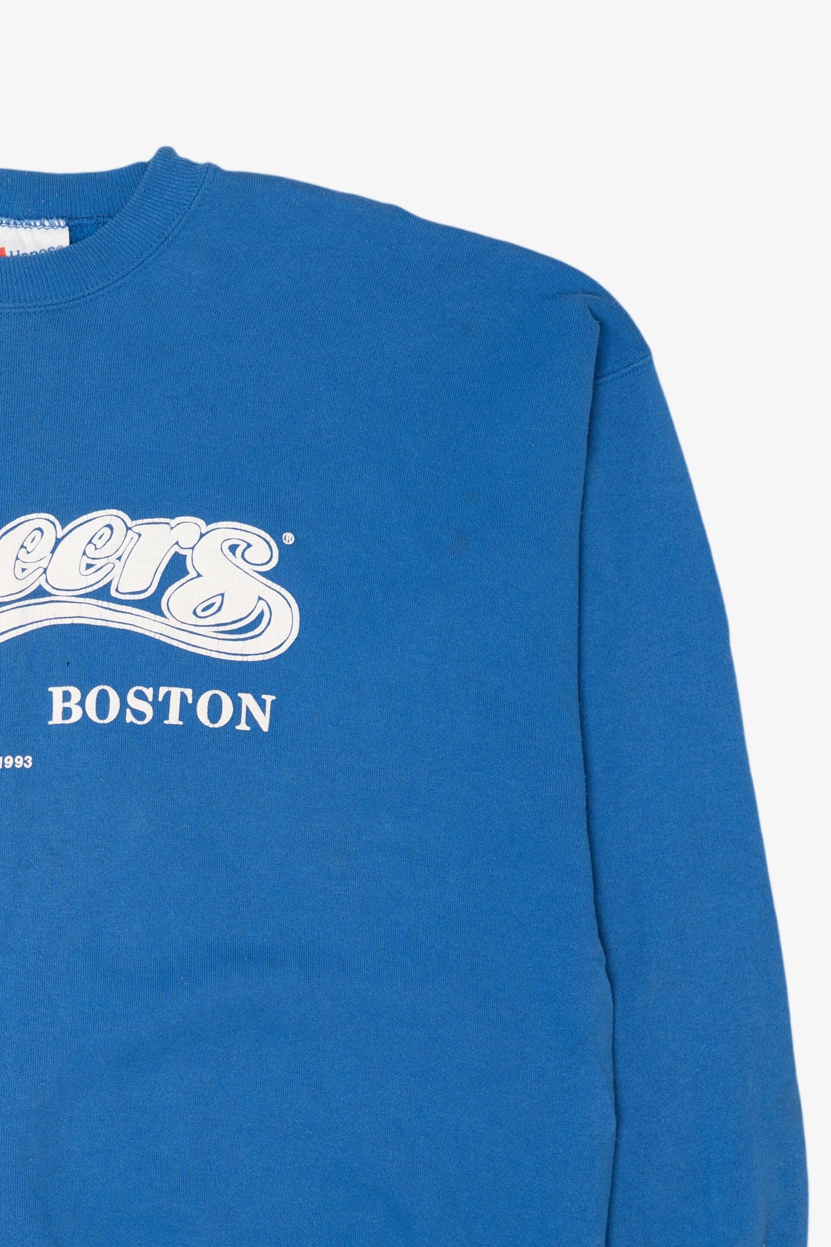 Vintage Blue Cheers Boston "Last Call" Sweatshirt (1990s)
