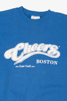 Vintage Blue Cheers Boston "Last Call" Sweatshirt (1990s)