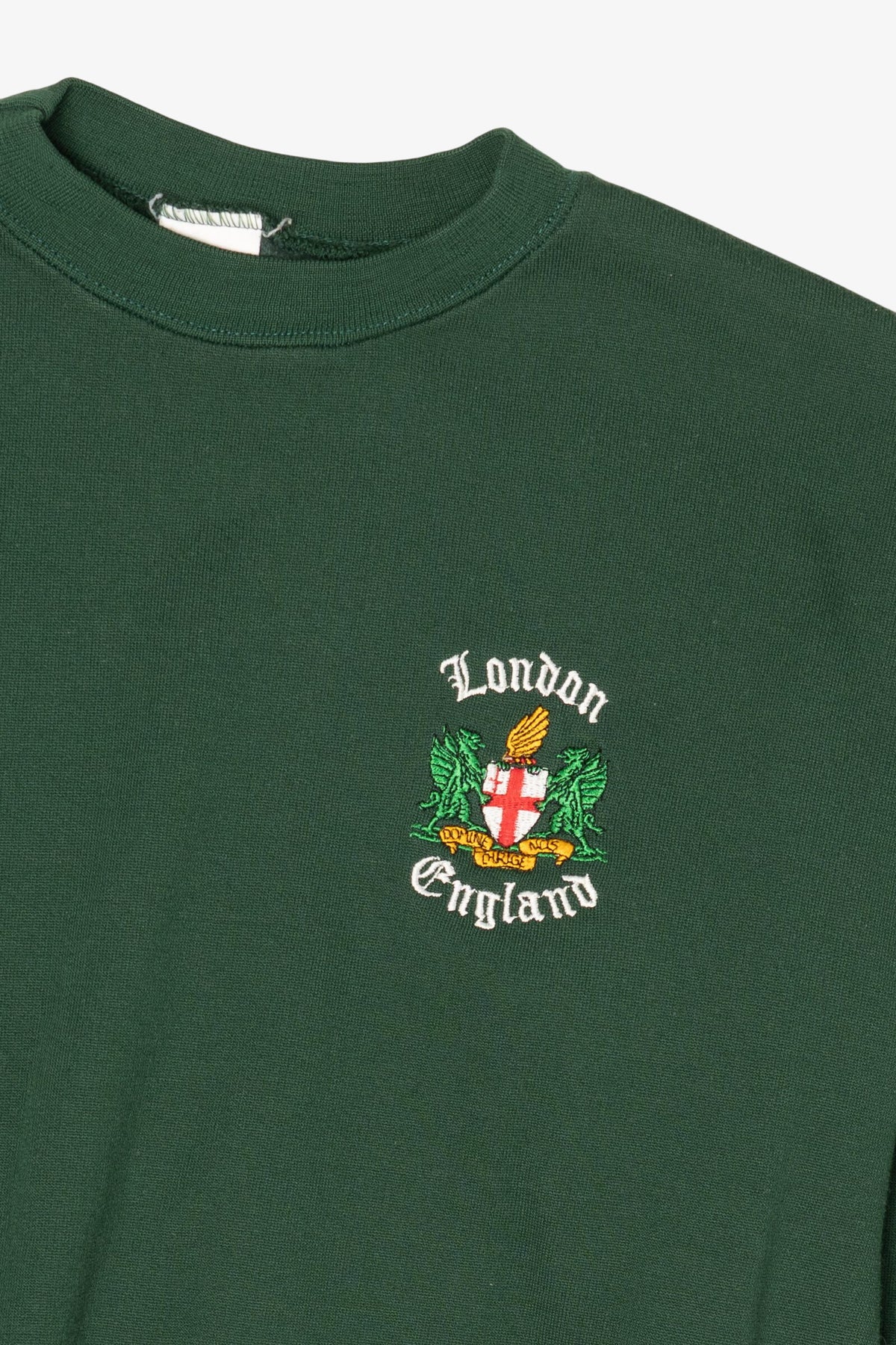 Vintage Embroidered Dark Green London England Sweatshirt (1990s)