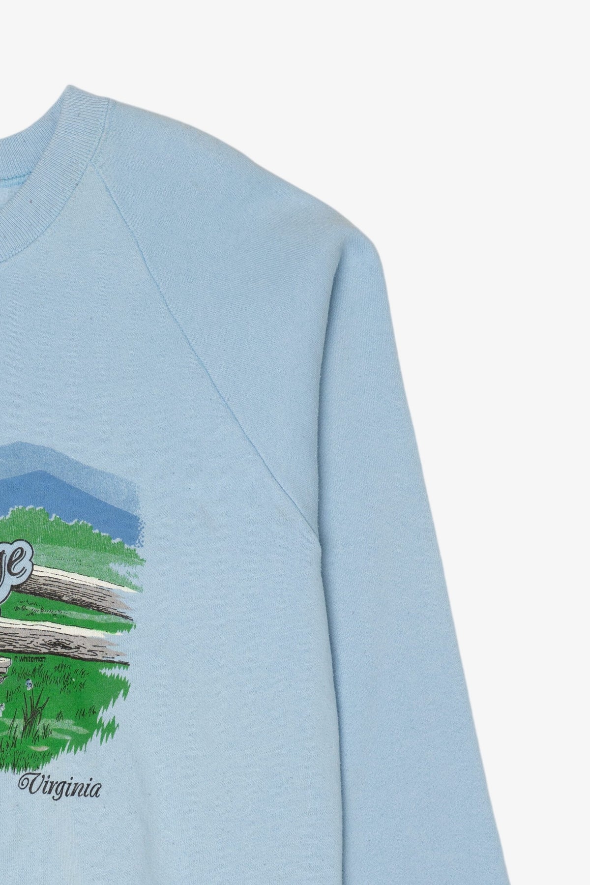 Vintage Blue Ridge Mountains Virginia Raglan Sweatshirt (1980s)