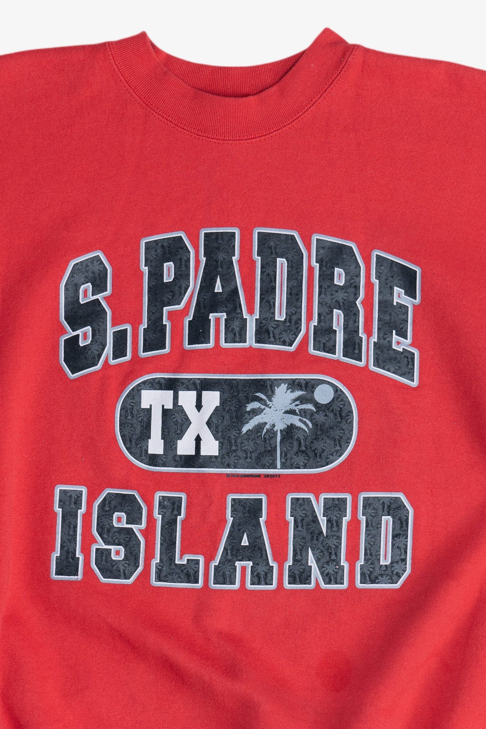 Vintage "S. Padre Island Texas" Palm Tree Detail Sweatshirt (2000s)