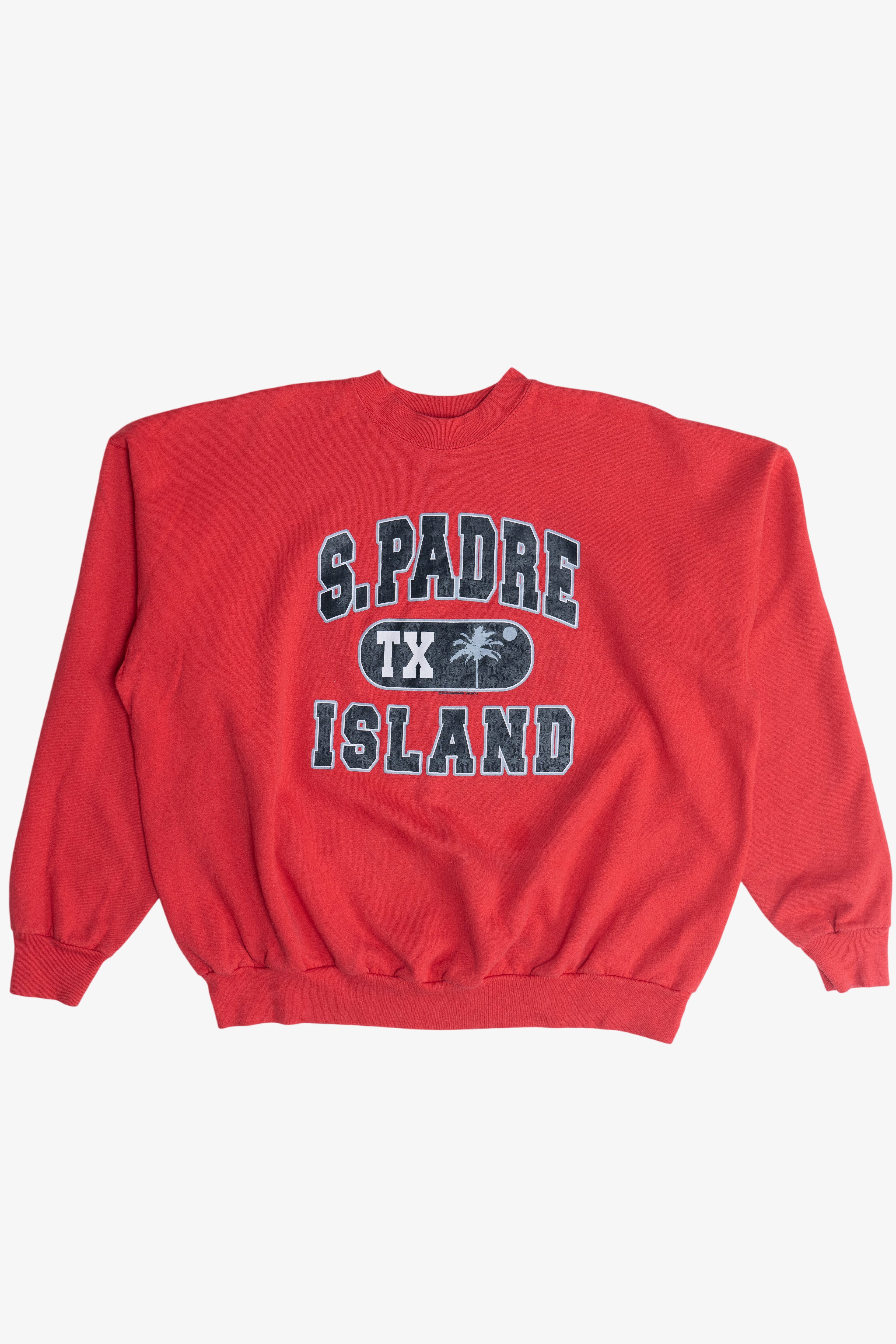 Vintage "S. Padre Island Texas" Palm Tree Detail Sweatshirt (2000s)