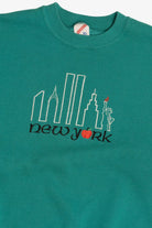 Vintage "New York" Embroidered Skyline Sweatshirt (1990s)