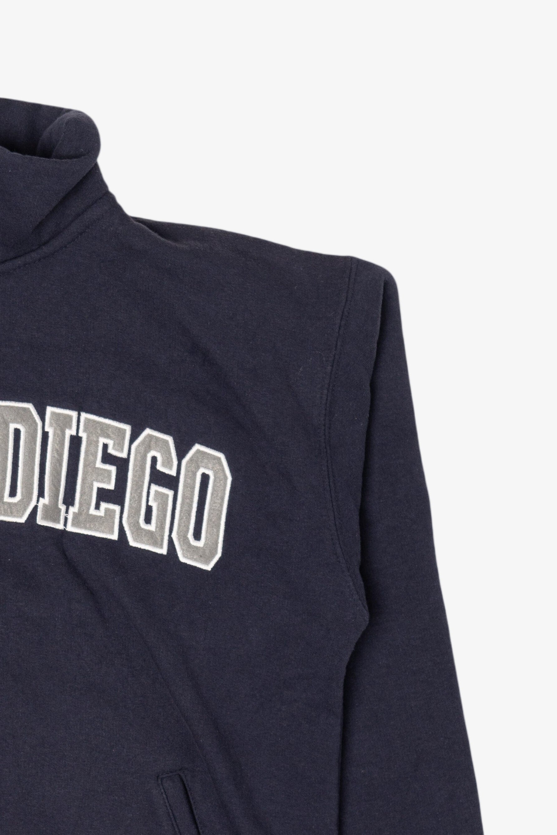 Vintage Navy Blue San Diego Zip Up Sweatshirt (1990s)