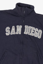 Vintage Navy Blue San Diego Zip Up Sweatshirt (1990s)