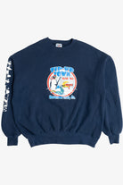 Vintage "Skips Lounge" "Houghton Lake, MI" "USA '98" Penguin Sweatshirt (1990s)