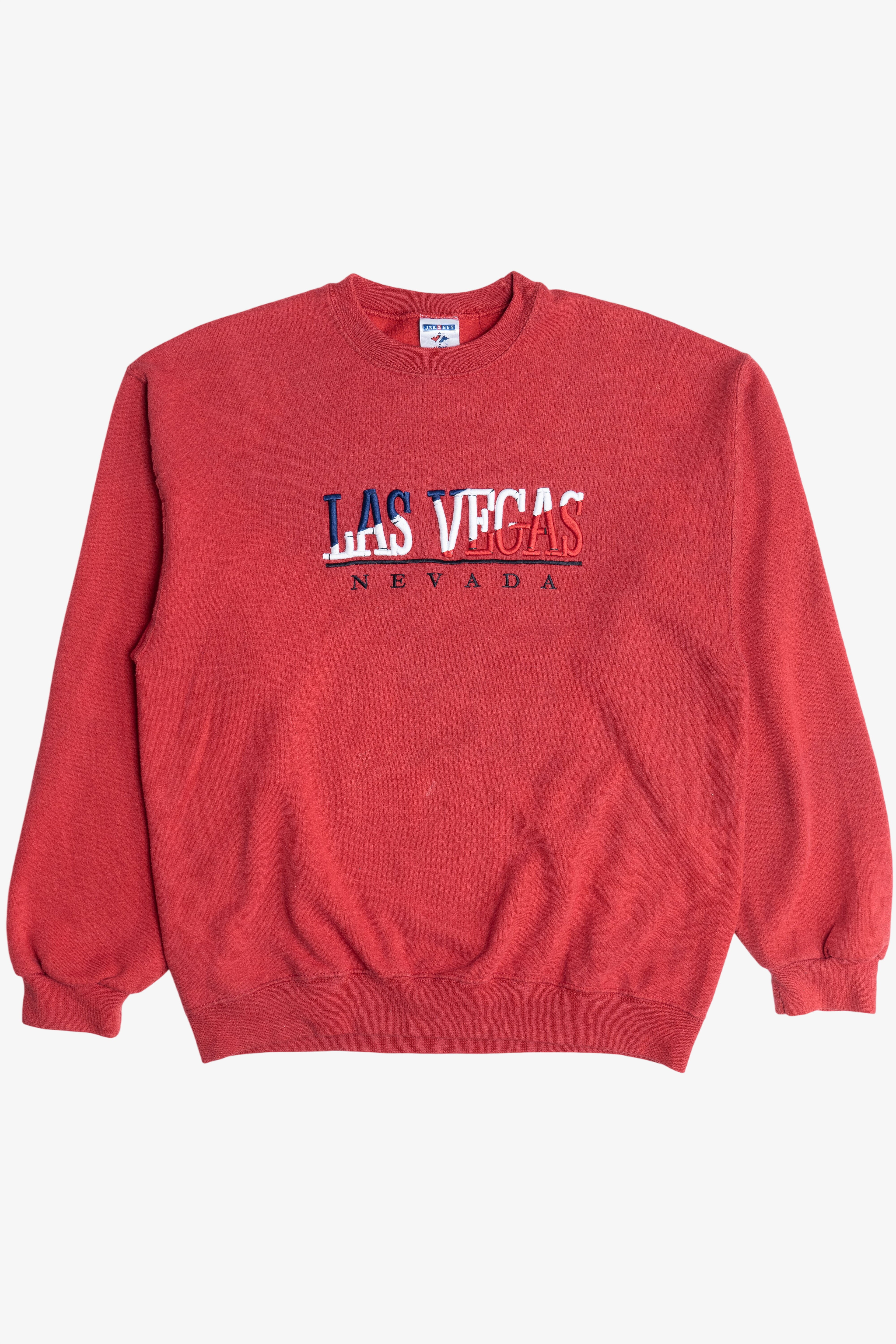 Vintage "Las Vegas Nevada" Red White And Blue Embroidered Sweatshirt (2000s)