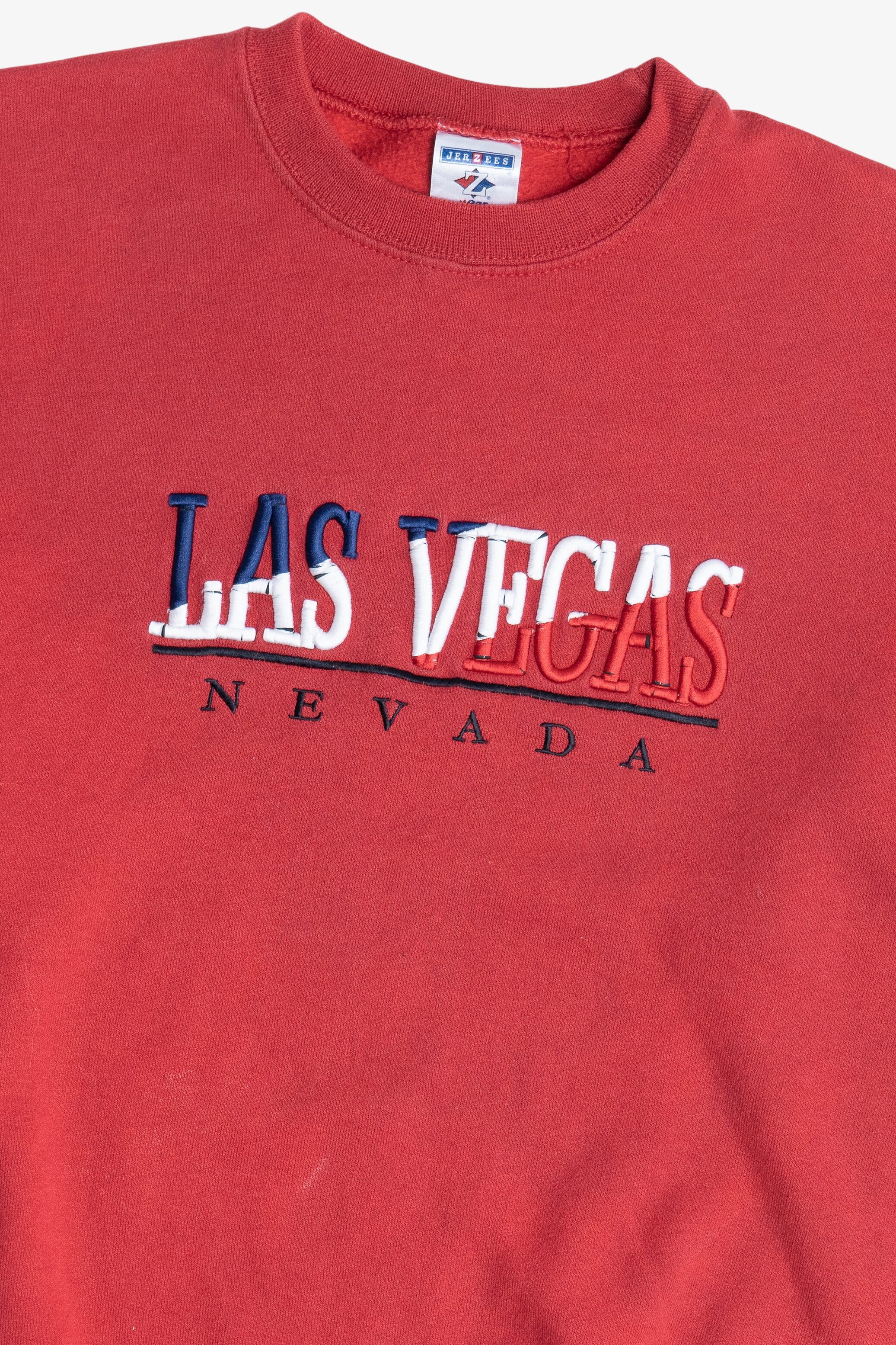 Vintage "Las Vegas Nevada" Red White And Blue Embroidered Sweatshirt (2000s)