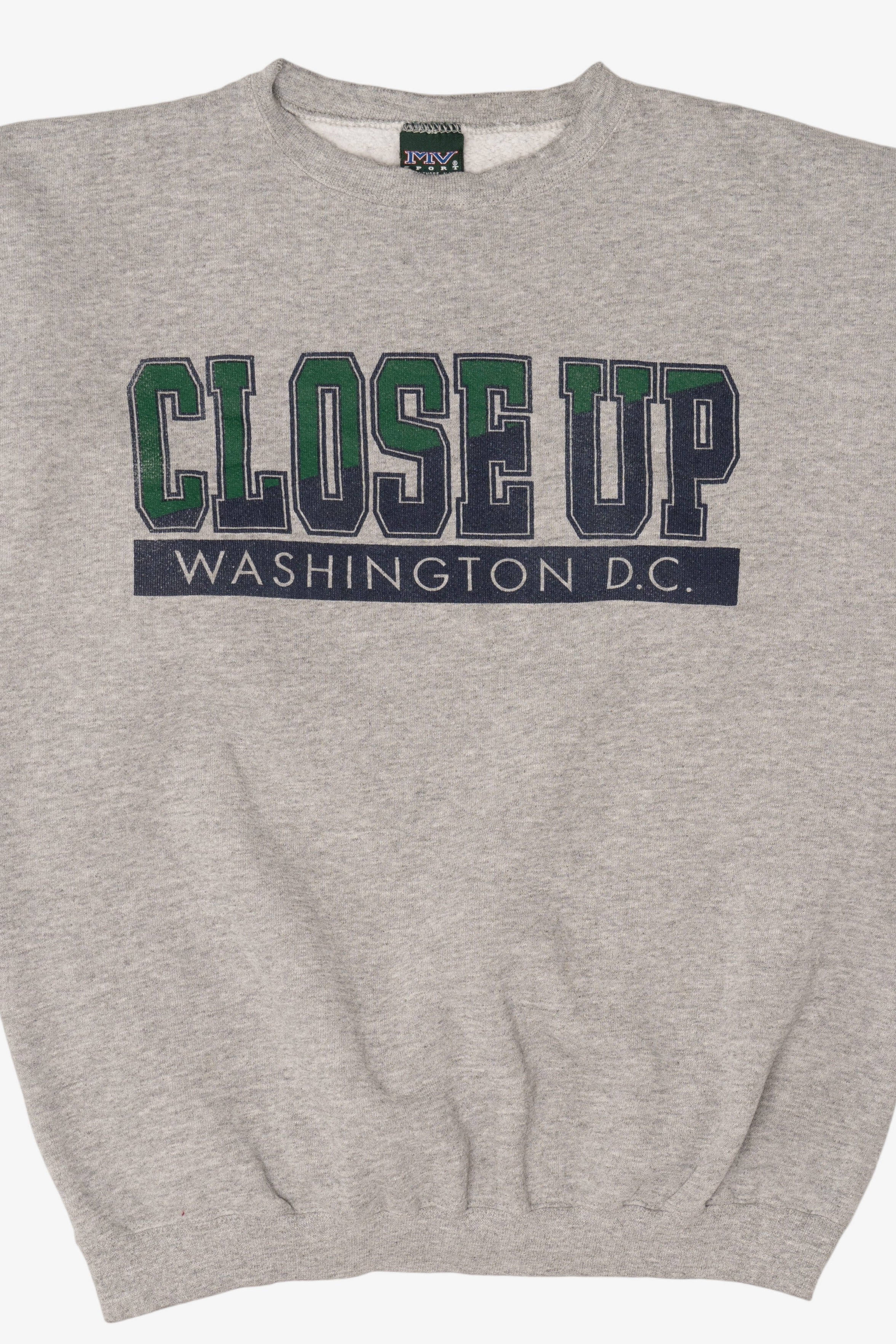 Vintage Gray Close Up Washington Sweatshirt (1990s)