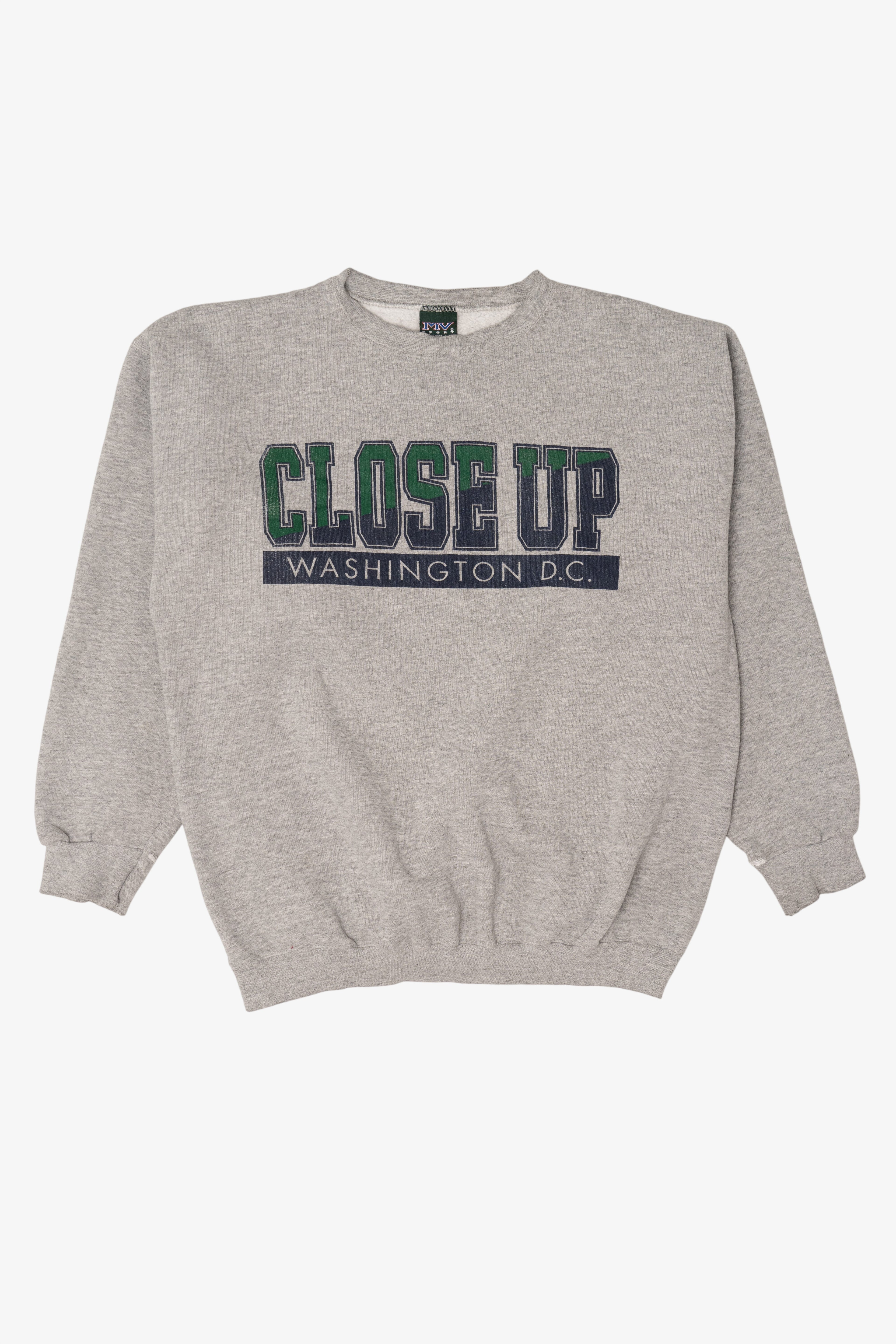 Vintage Gray Close Up Washington Sweatshirt (1990s)
