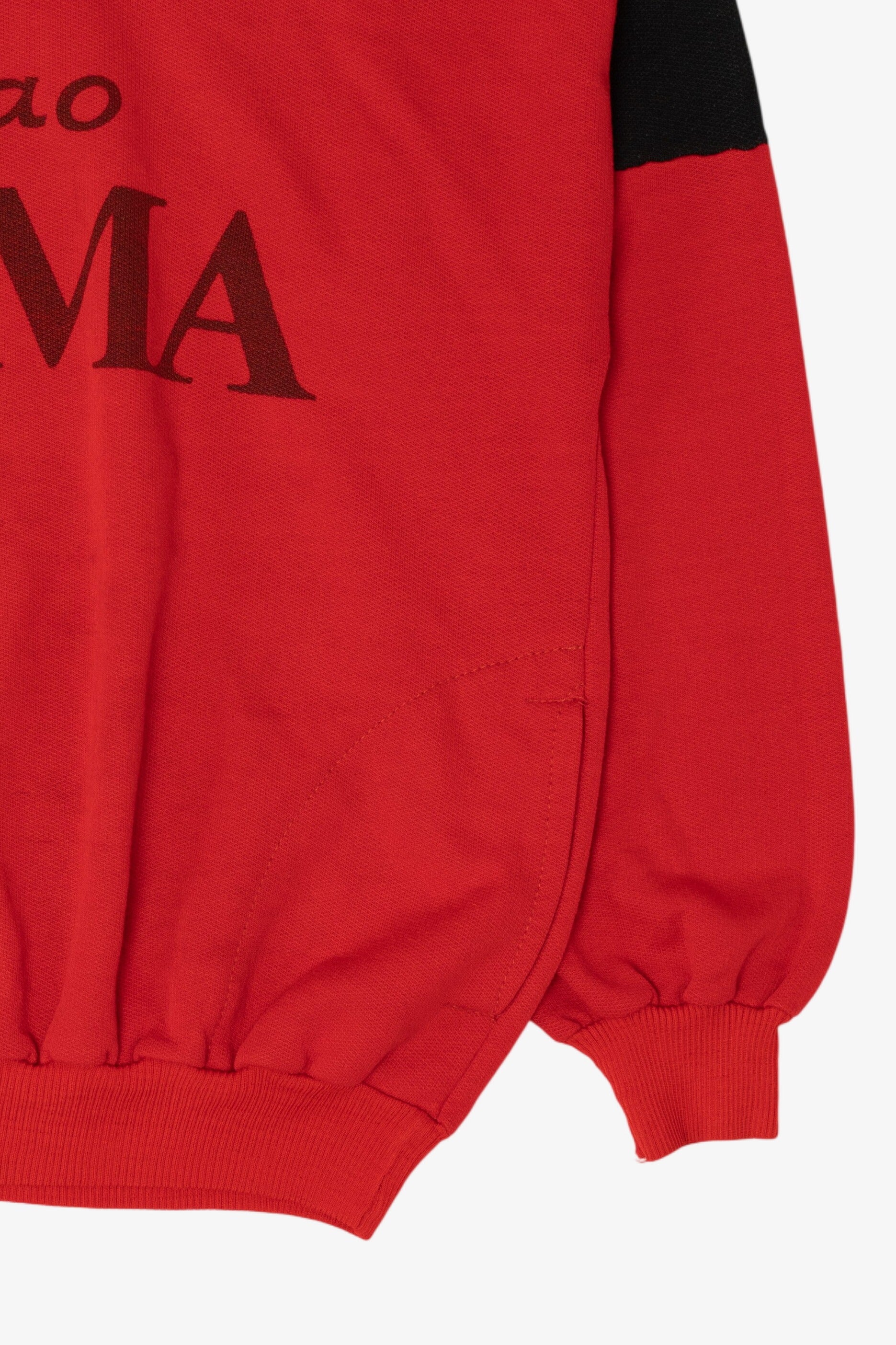 Vintage Red "Ciao Roma" Half Zip Sweatshirt (1990s)