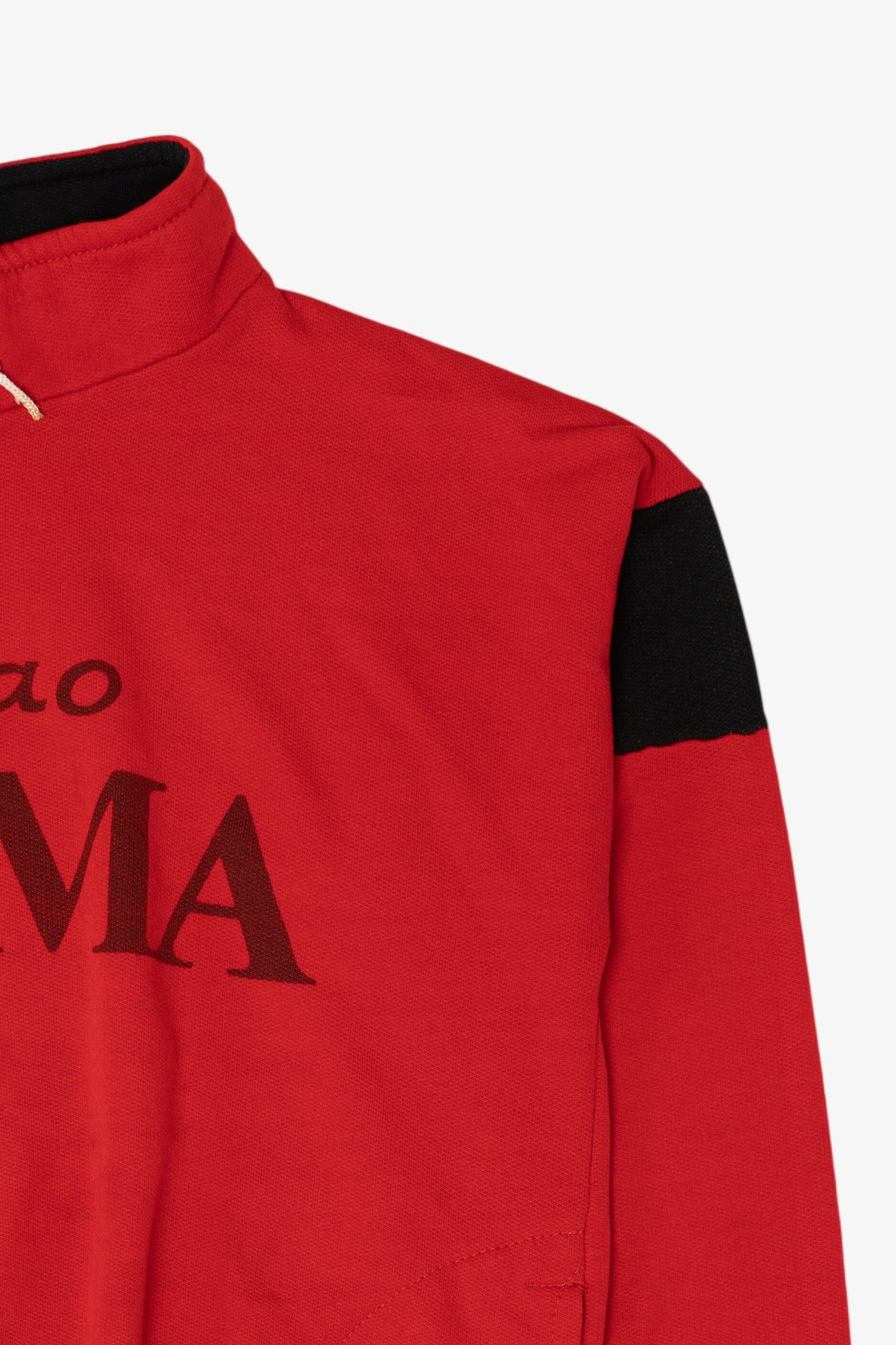 Vintage Red "Ciao Roma" Half Zip Sweatshirt (1990s)
