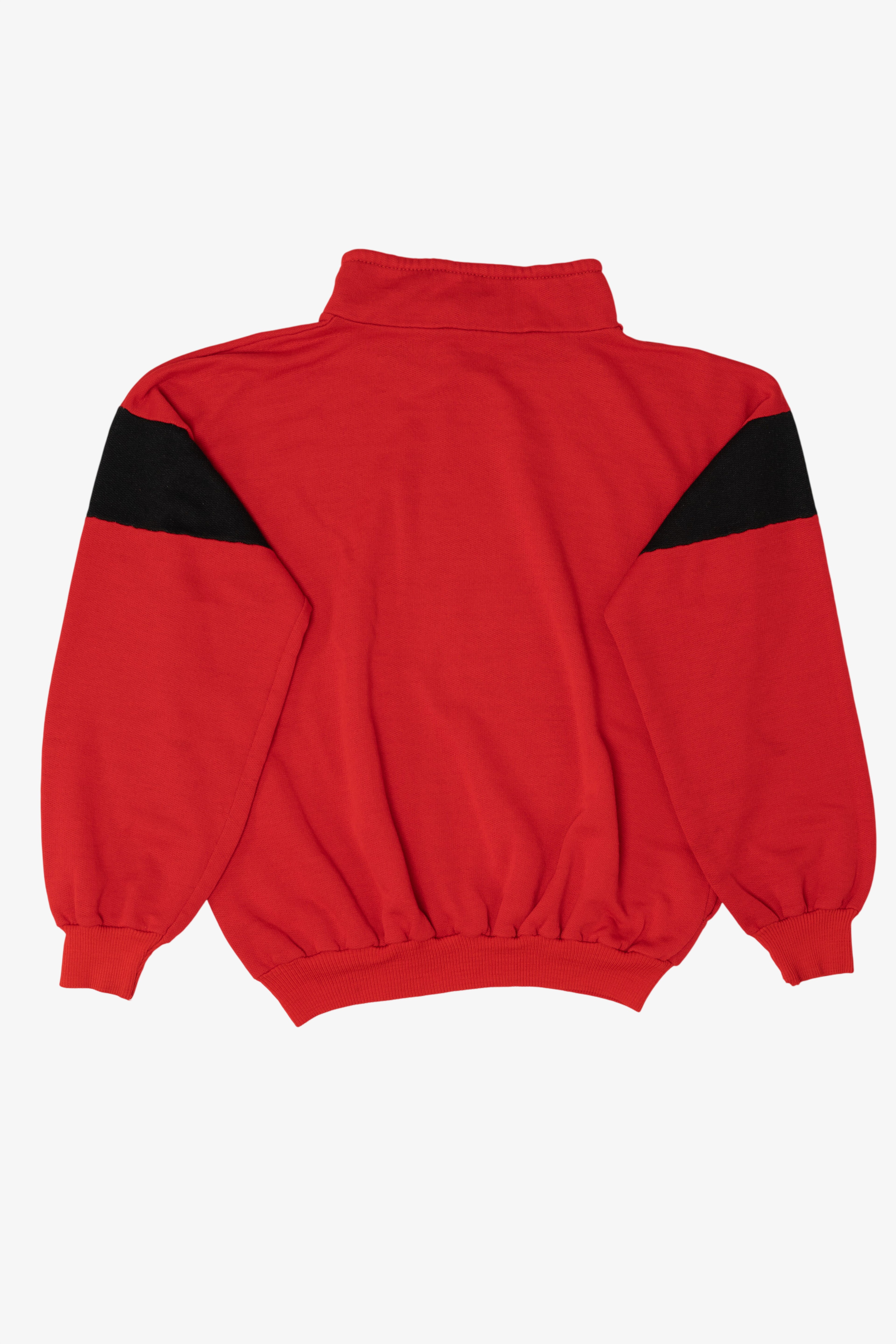 Vintage Red "Ciao Roma" Half Zip Sweatshirt (1990s)