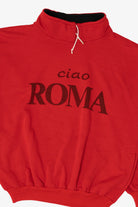 Vintage Red "Ciao Roma" Half Zip Sweatshirt (1990s)