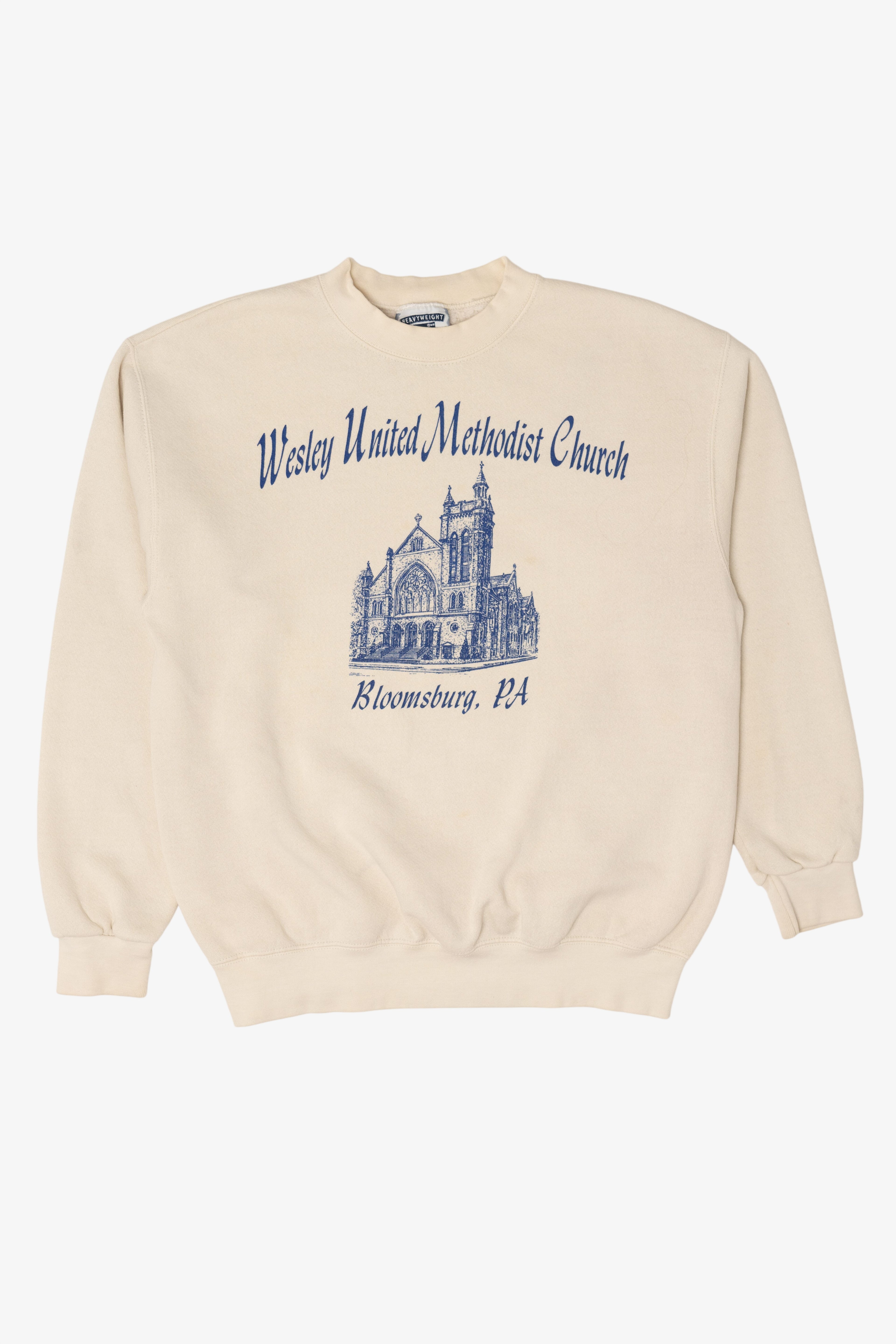 Vintage Ivory Wesley United Methodist Church Bloomsburg, PA Sweatshirt (1990s)