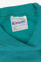 Vintage Teal Embossed Alaska Polar Bears Raglan Sweatshirt (1990s)