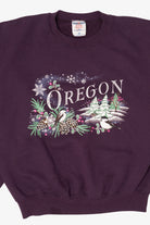Vintage Plum "Oregon" Birds In Winter Sweatshirt (1990s)