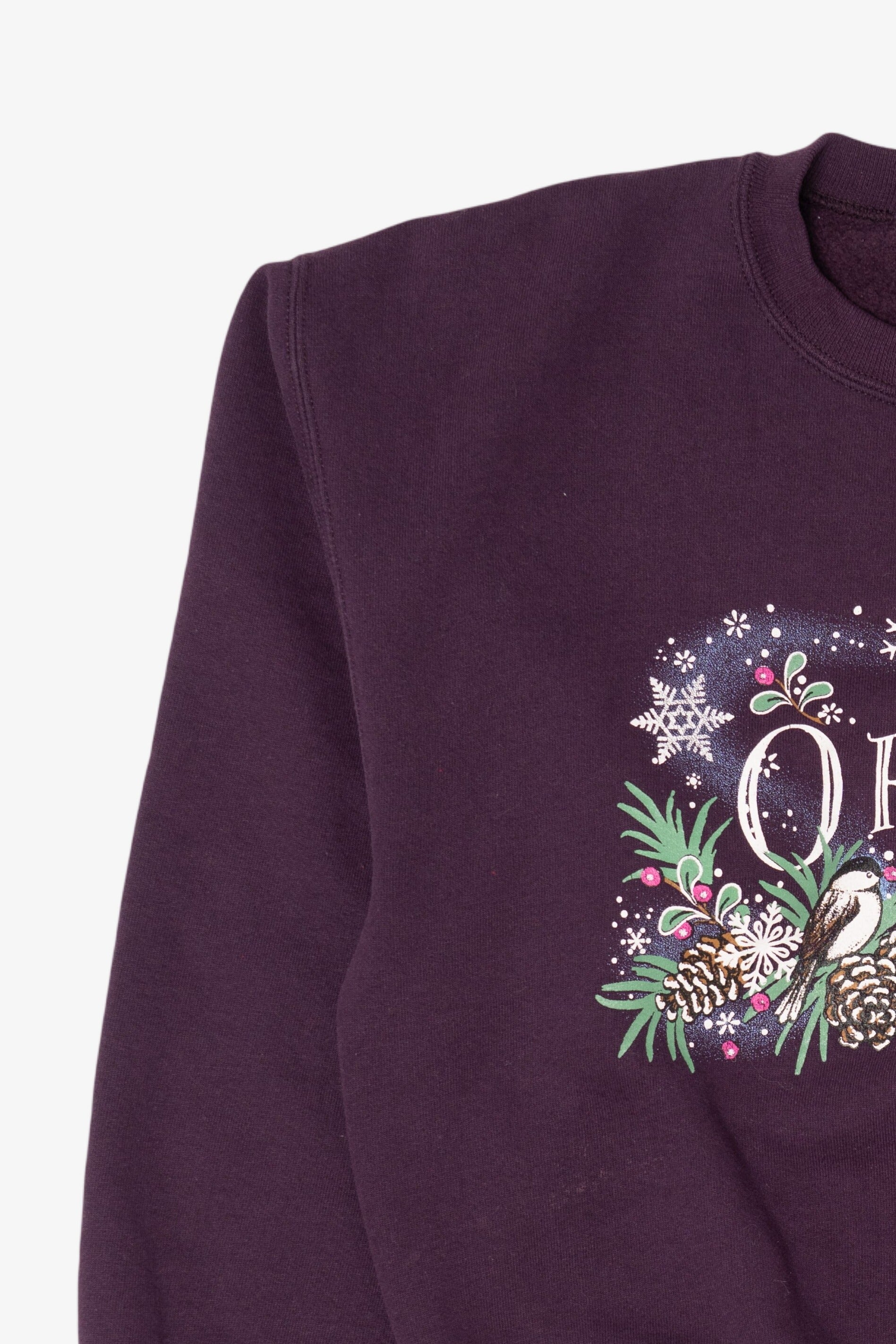 Vintage Plum "Oregon" Birds In Winter Sweatshirt (1990s)