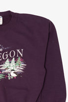 Vintage Plum "Oregon" Birds In Winter Sweatshirt (1990s)