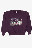 Vintage Plum "Oregon" Birds In Winter Sweatshirt (1990s)