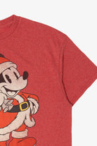 Red Disney Mickey Mouse Santa Claus Christmas T-Shirt