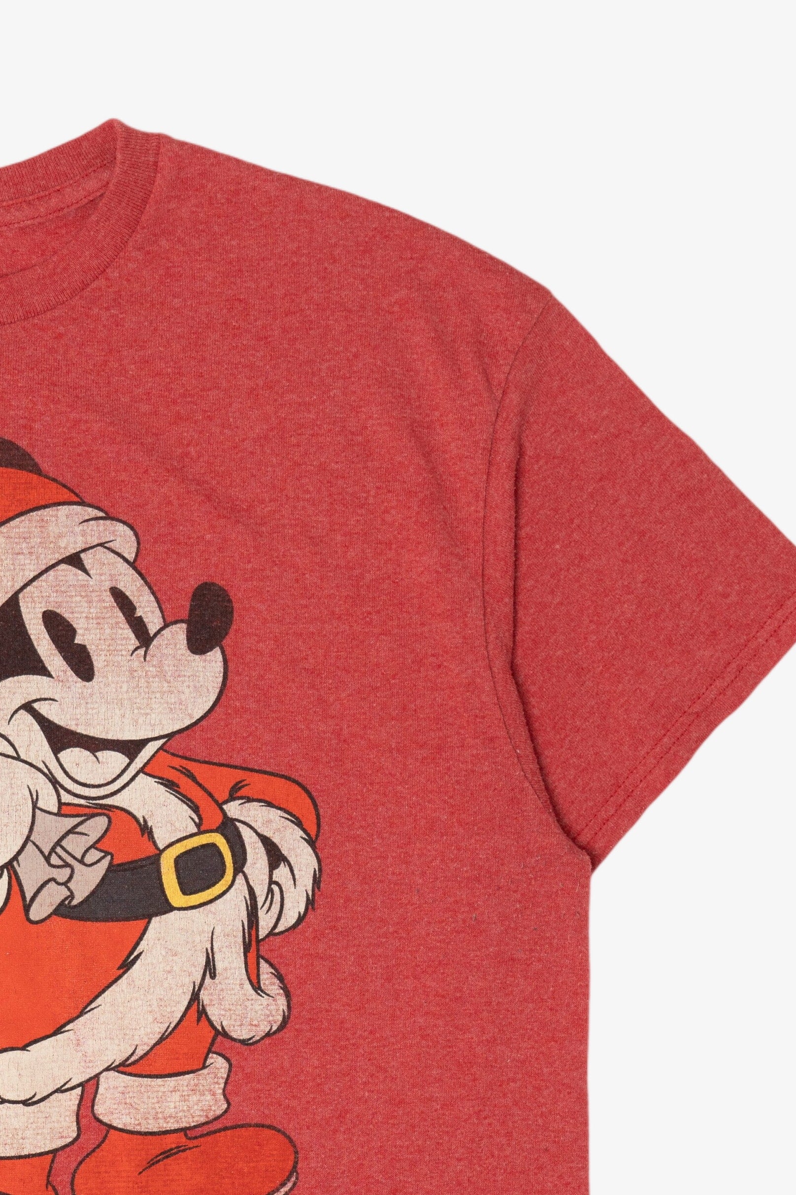 Red Disney Mickey Mouse Santa Claus Christmas T-Shirt