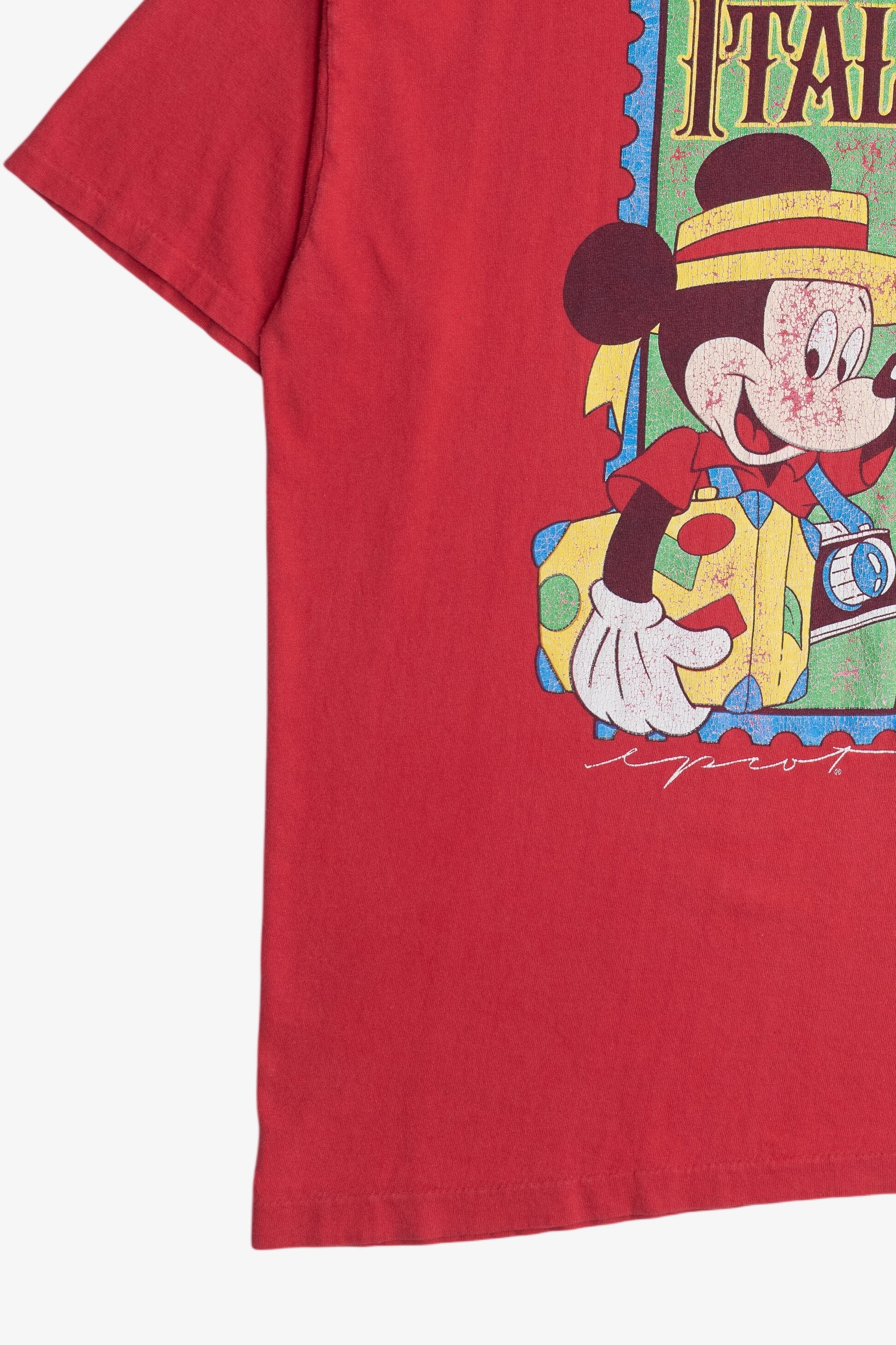 Vintage Mickey Mouse "Italy" "Epcot Center" Disney World Souvenir T-Shirt (1990s)