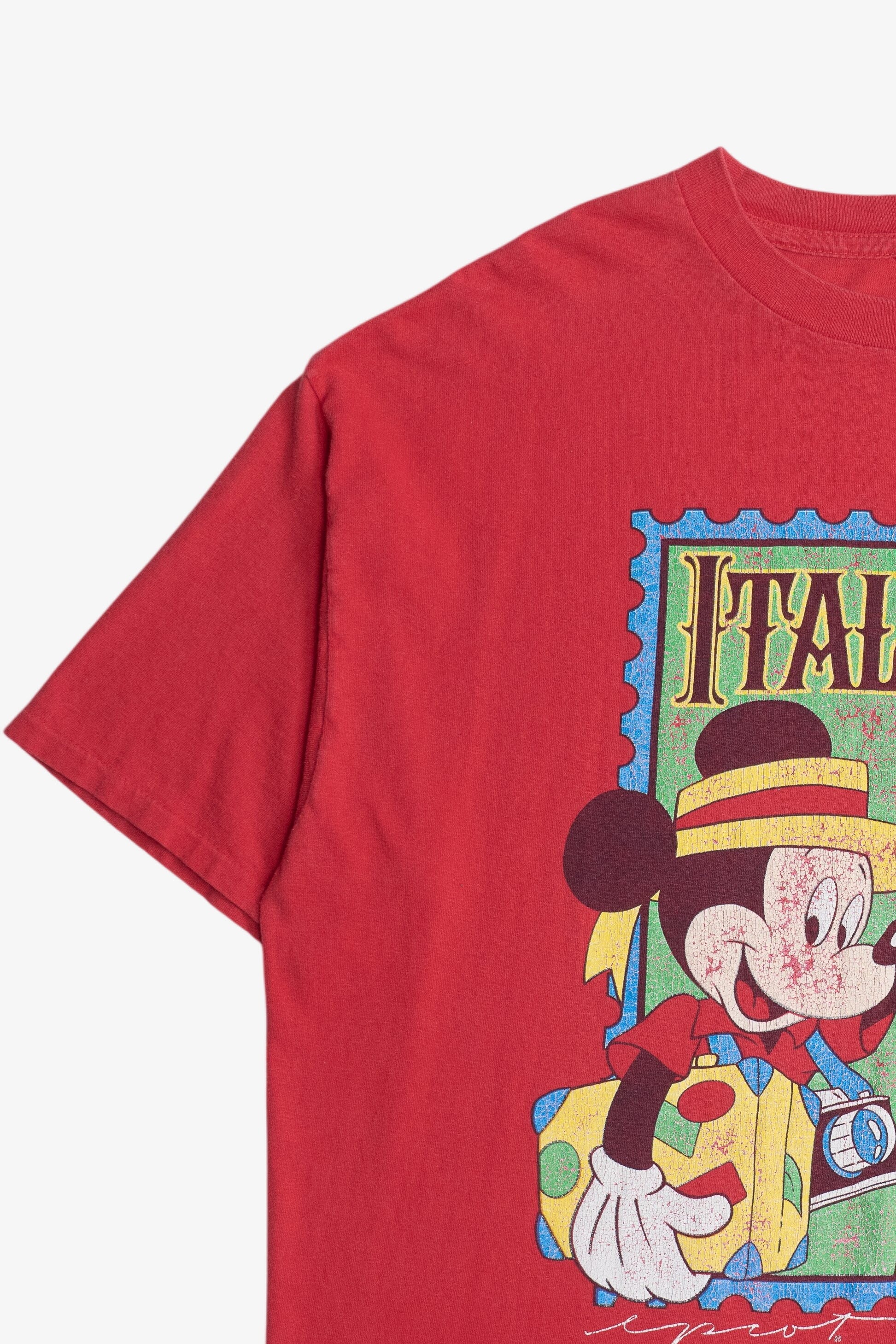 Vintage Mickey Mouse "Italy" "Epcot Center" Disney World Souvenir T-Shirt (1990s)