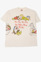 Vintage Disney Snow White Dwarfs "Hi-Ho It's Off To Sleep We Go" All Over Print Pajama T-Shirt (1990s)