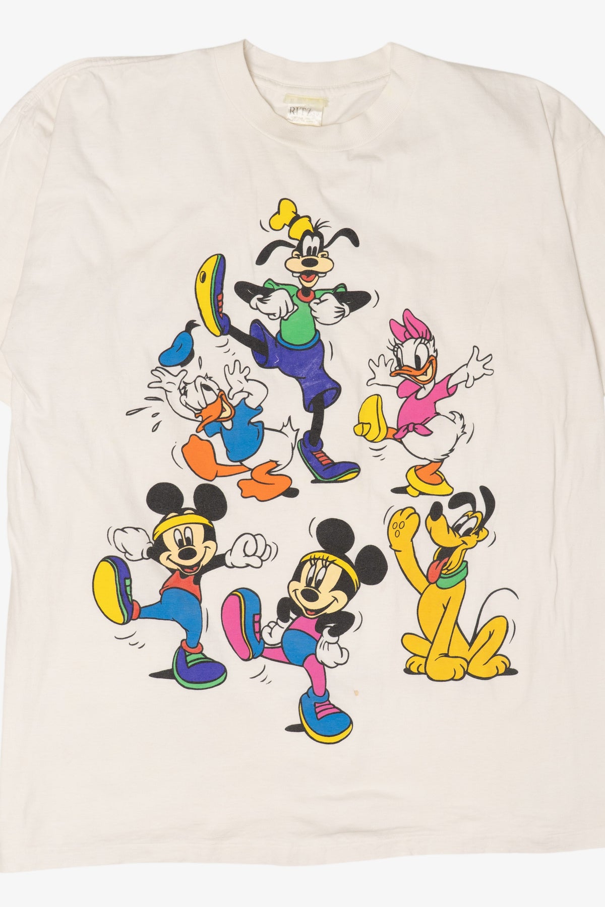 Vintage Mickey Mouse And Friends Exercise Disney Single Stitch T-Shirt (1990s)