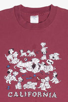 Vintage "California" 101 Dalamations Embossed Print T-Shirt (1990s)