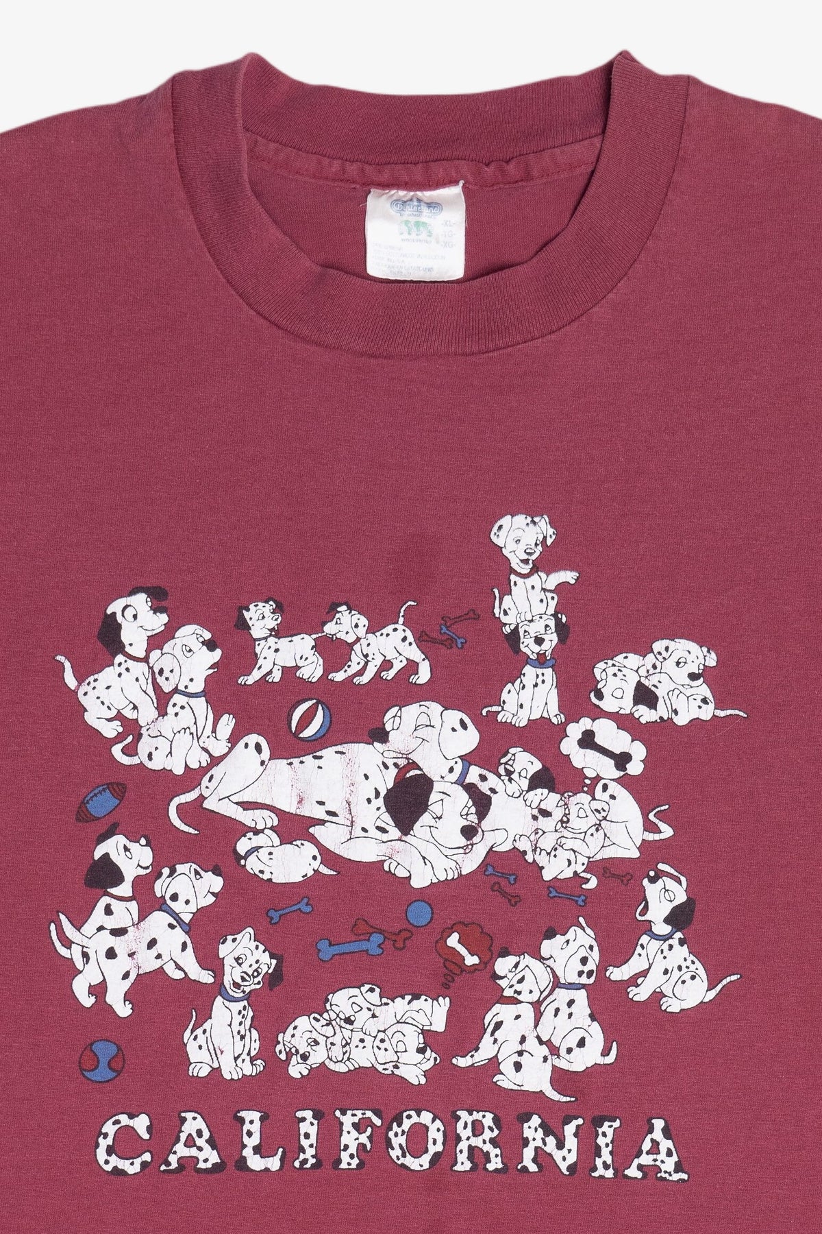 Vintage "California" 101 Dalamations Embossed Print T-Shirt (1990s)