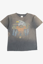Vintage Distressed Eagle & Skull Southwest Print Sun Faded Single Stitch T-Shirt (1990s)
