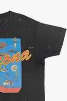 Vintage Thrashed "Arizona" Paint Stained Paper Thin T-Shirt (1990s)