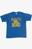 Vintage Distressed Russell Athletic "Roosevelt Bears" Paper Thin T-Shirt (1990s)