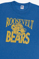 Vintage Distressed Russell Athletic "Roosevelt Bears" Paper Thin T-Shirt (1990s)