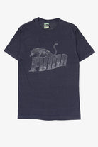 Vintage Distressed Navy Blue Puma T-Shirt (1980s)