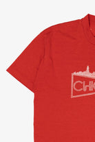 Vintage Distressed "Chicago" Red T-Shirt (1990s)