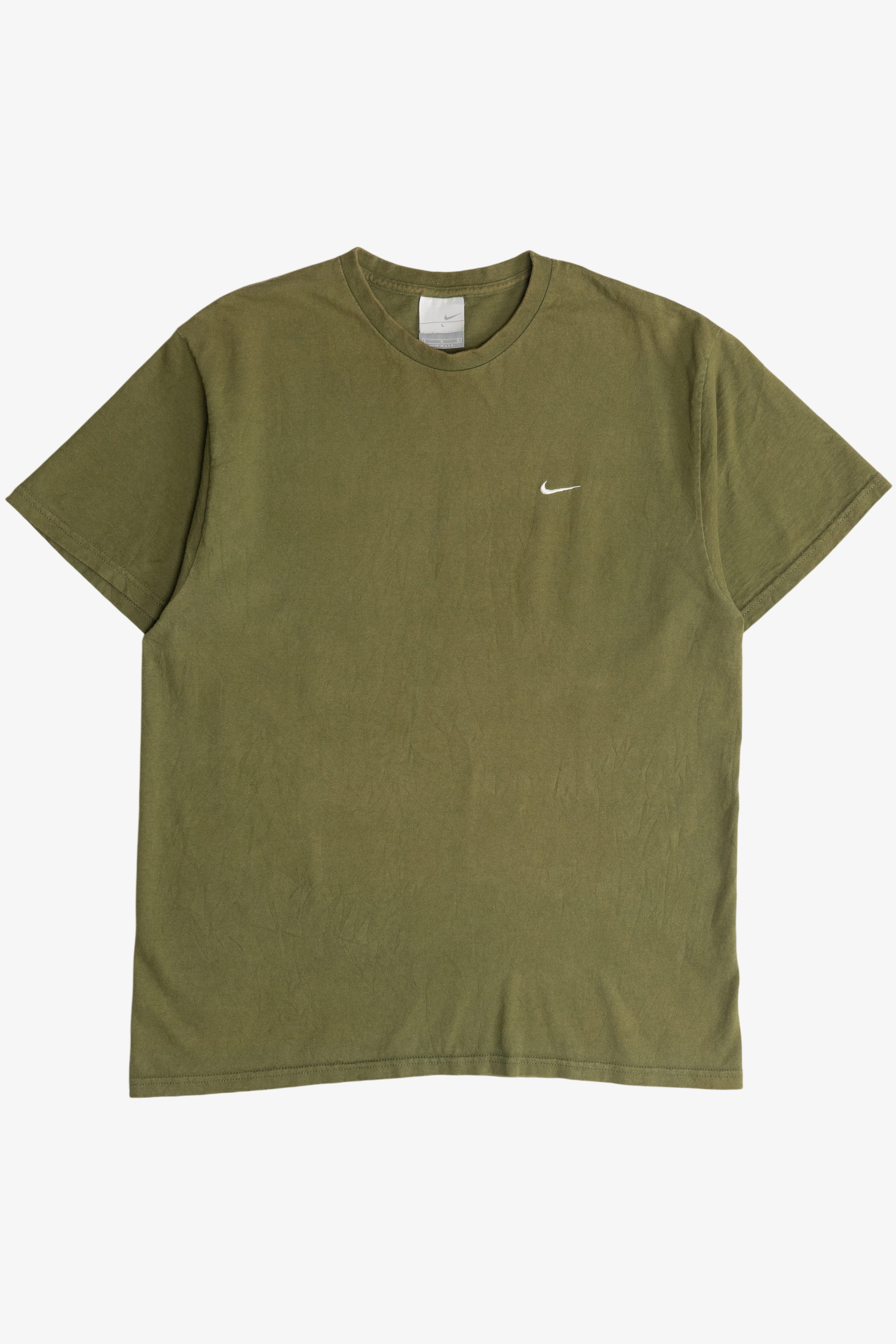 Vintage Nike Embroidered Swoosh Logo Sun Faded T-Shirt (2000s)