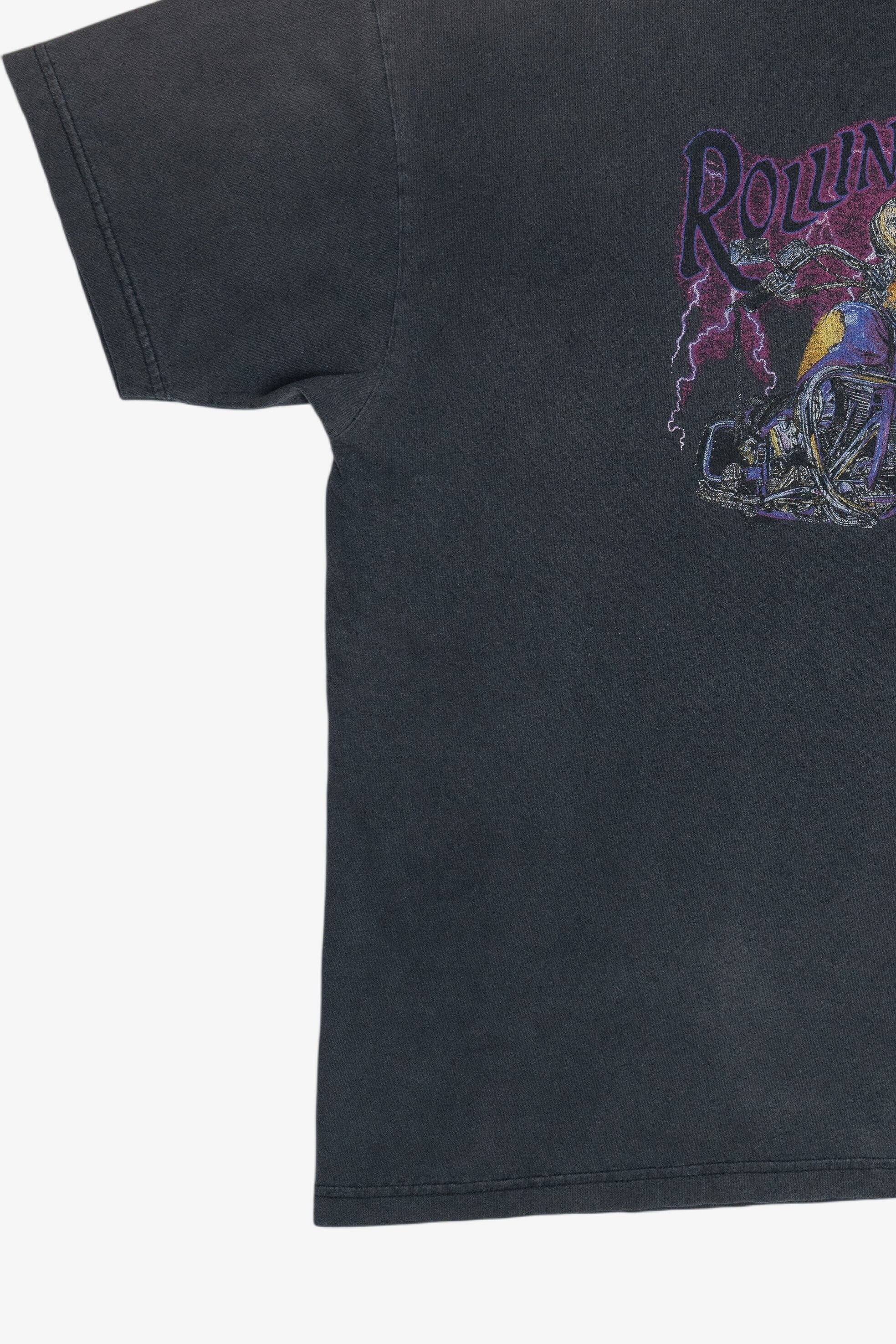 Vintage "Rolling Thunder" Motorcycle Back Print T-Shirt (1990s)