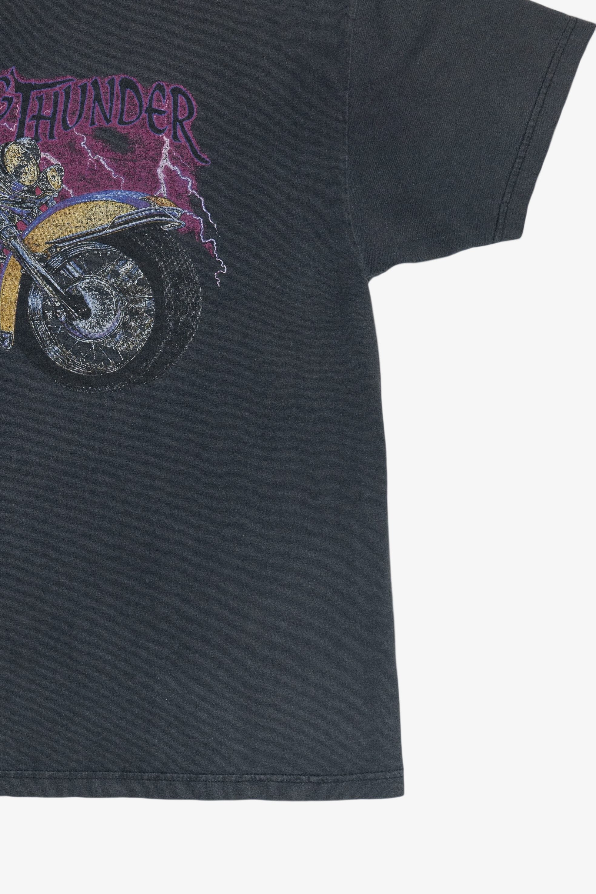 Vintage "Rolling Thunder" Motorcycle Back Print T-Shirt (1990s)