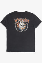 Wrangler "For The Ride Of Life" Motorcycle Skull With Flames Faded T-Shirt (2020s)
