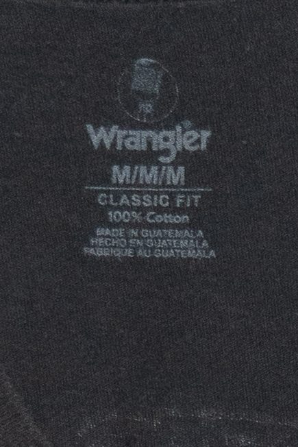 Wrangler "For The Ride Of Life" Motorcycle Skull With Flames Faded T-Shirt (2020s)