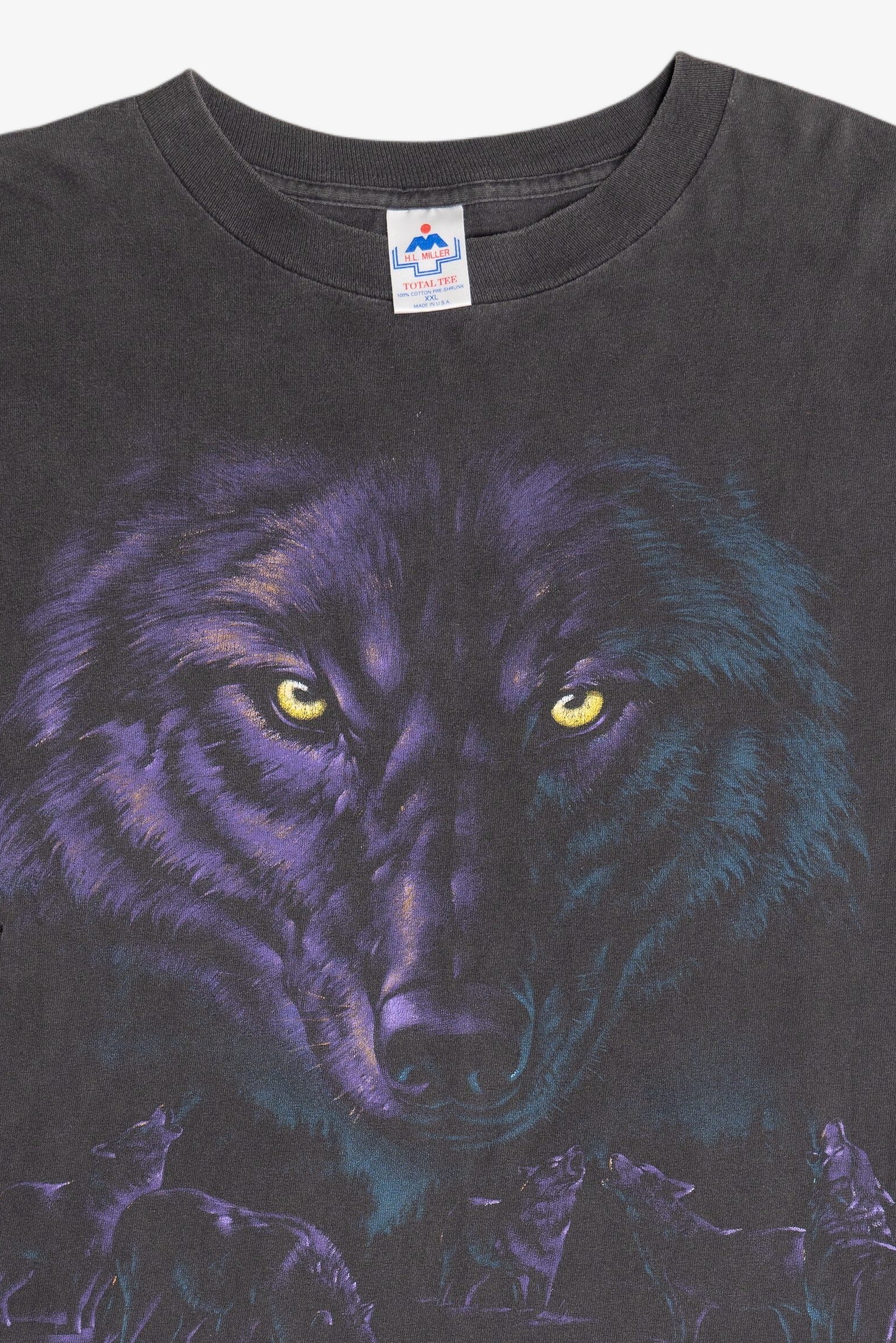 Vintage Wolf "Mackinac" Faded Distressed T-Shirt (1990s)