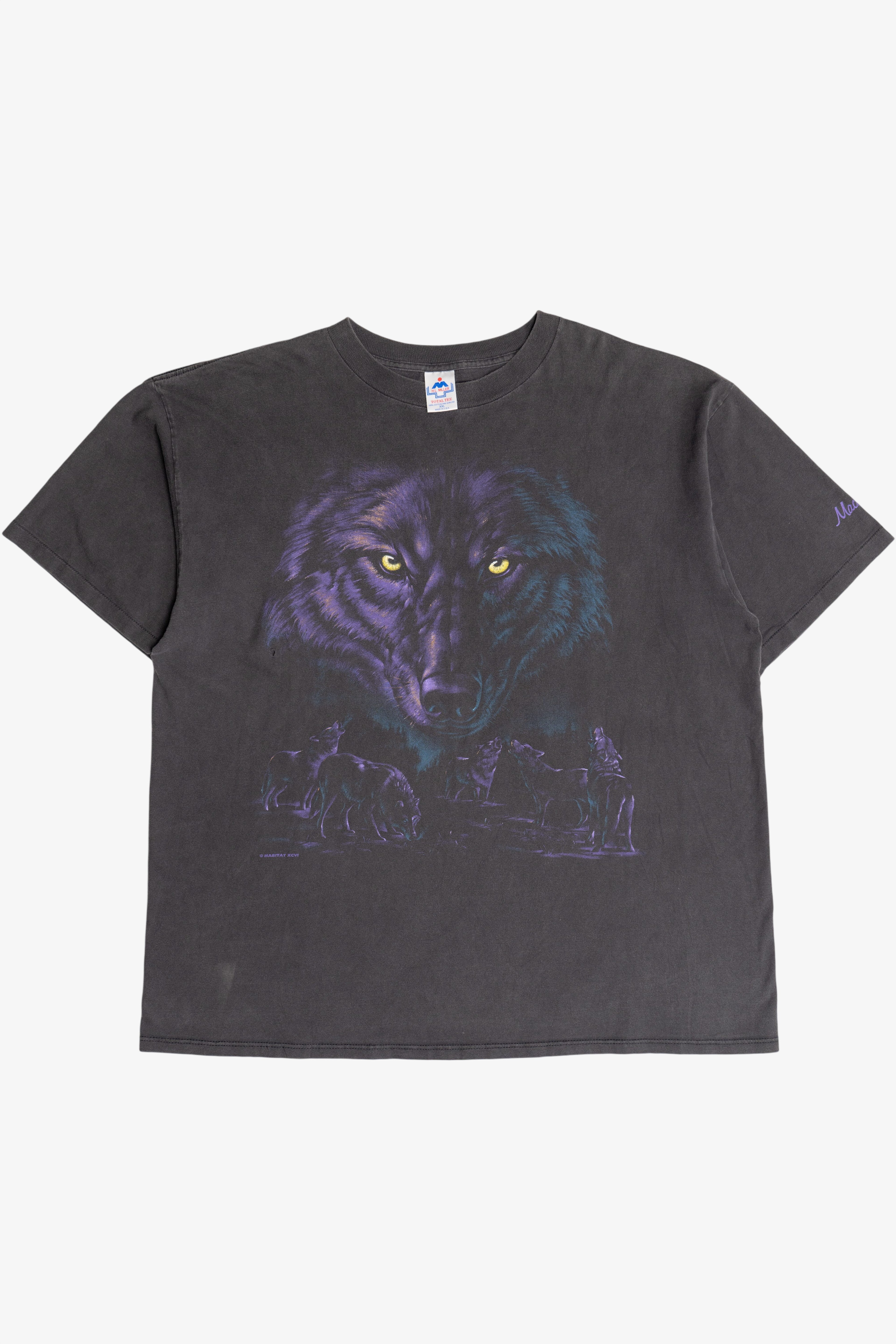 Vintage Wolf "Mackinac" Faded Distressed T-Shirt (1990s)