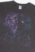 Vintage Wolf "Mackinac" Faded Distressed T-Shirt (1990s)